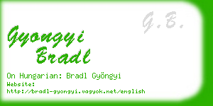gyongyi bradl business card